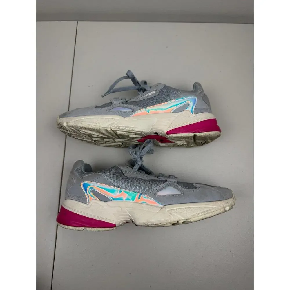 Adidas Womens Falcon Size 9.5 Light Gray Real Magenta EG2676‎